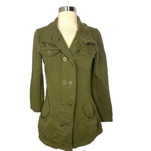 Prana Olive Green Double-Breasted Coat S